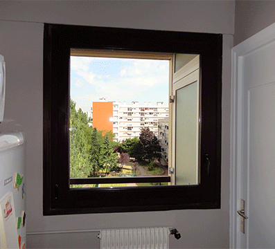 Remplacement de 2 baies vitrées avec un porte d'accès sur balcon - Apartement en étage à Montreuil (93)